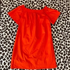 J CREW off the shoulder dress in Orange